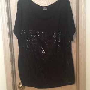 Black beaded Lane Bryant shirt